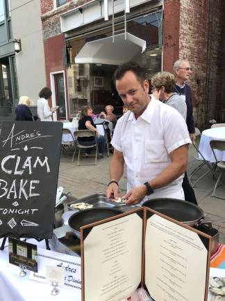 Andre deWaal of Andre's Lakeside Dining in Sparta at last year's Taste of Newton