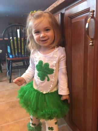 St Patricks Day Leprechauns! Lincoln (5) and Andie (2) Pearce. Photo courtesy of Renee