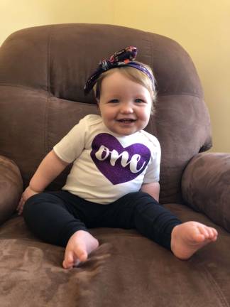 McKenna. She just turned 1 and is the happiest baby. Photo courtesy of Allyson.