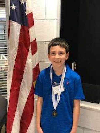6th grader Ian Bellush, winner of the Sparta Middle School Geography Bee Photos provided
