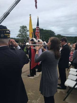 PHOTO BY AMY SHEWCHUK The Sparta event concluded with the playing of taps.