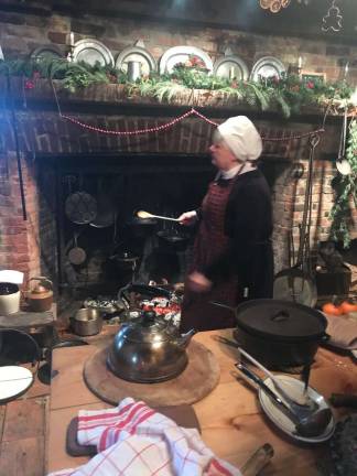 UnaLee Thoenig was in charge of the kitchen, cooking as they did in the 1800s. 