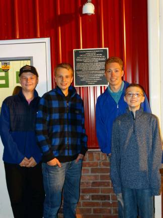 Four of Scott Danielson's nephews: from left, Patrick and Matthew Danielson (sons of Eric and Debbie) and Kyle and Ryan Danielson (sons of Kevin and Cindy)