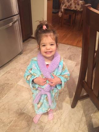 Having fun with Auntie at Breakfast at Nannies