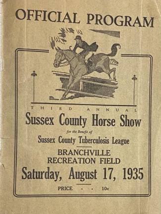 The 1935 Sussex County Horse Show program