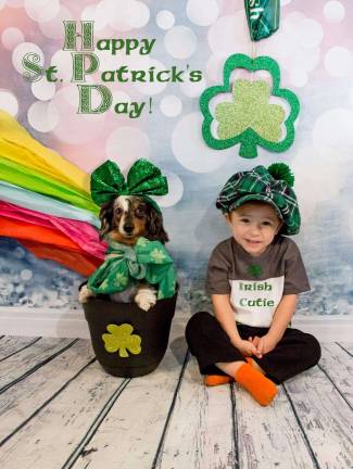 Our lil leprechauns having fun! Photo courtesy of Christy.