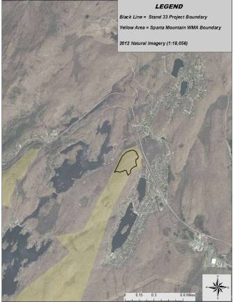 Graphic courtesy of NJDEP Forestry work is scheduled to begin the week after Thanksgiving on a 17-acre section of the Sparta Mountain Wildlife Management Area near Tamarack Lake in Hardyston Township.