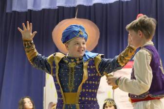The Pope John Middle School (PJMS) Players will present “Aladdin” on Sunday, Jan. 29 at Reverend George A. Brown Memorial School. (Photos provided)