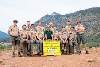 Members of Crew 629-I-04 at Philmont Scout Ranch in Cimarron, N.M., earlier this summer. (Photo provided)