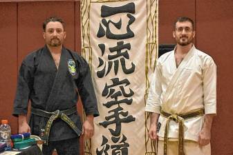 Senseis Jim and Joe Malaro at East West Karate and Fitness’s annual Winter Shiai Competition last December. (Photos provided)