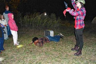 Residents encounter scary scenes on Haunted Ghost Walks on Friday, Oct. 10 in White Lake Fields. (Photos by Maria Kovic)