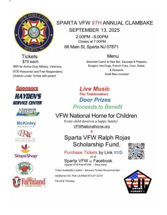 VFW’s annual clambake is today