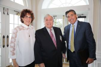 Photo provided CASA supporters enjoying Casino Night included (from left to right) Lisa Barsky Firkser, CASA executive director; Skippy Weinstein, CASA board president; and Christopher Capuano, president of Fairleigh Dickinson University and the evening&#x2019;s honoree.