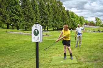 <b>1Club is based on Park Golf, a sport that’s hugely popular in Japan. A course opened this summer at the Mountain Creek Resort in Vernon. (Photo by Madison Freifelder)</b>