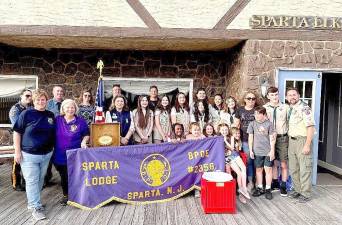 Girl Scout Troop 5365 held a dedication ceremony at the Sparta Elks Lodge addressing drug prevention.