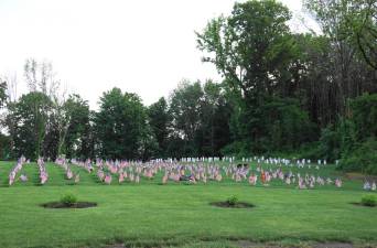 Where in Sparta? Northwestern NJ Veterans Memorial Cemetery exit, Flags along Route 94