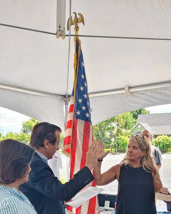 <b>Holly Sytsema is sworn in to her second term on the state Board of Agriculture in July.</b>