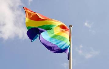 The Pride flag.