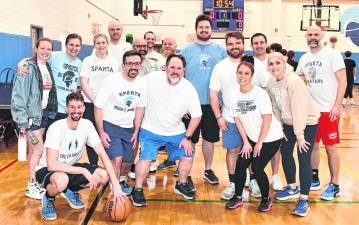 The Sparta Middle School Faculty team won the fundraising game, 59-35.