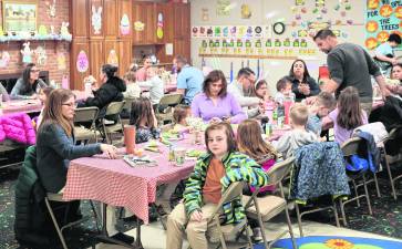 Over 100 children atended an Easter breakfast organized by the Sparta Township Recreation Dept. on March 28.