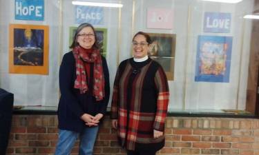 The Reverend Doctor Debra Brewin-Wilson of St. Mary’s Episcopal Church, and Reverend Kristina Reyes, of Shepherd of the Hills Lutheran Church.