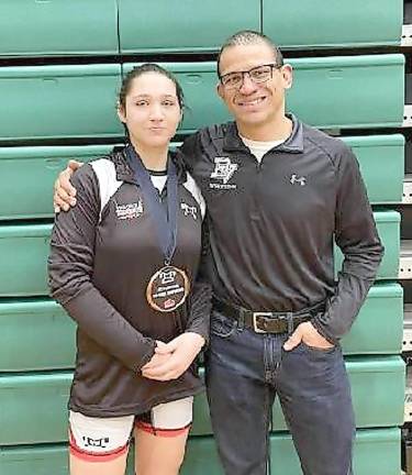 Sarah Seltzer and Coach Evan Bates (Photo provided)