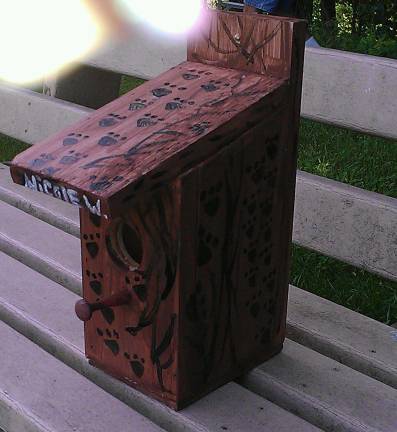 Students build birdhouses