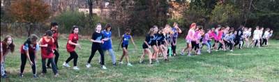 Sparta Middle Schoolers at race start.