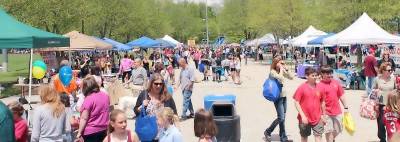 Vendors and shoppers on Sparta Day (Photo provided)