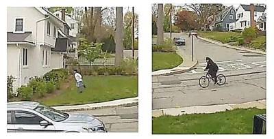 Suspects allegedly fleeing the scene of a sexual assault on May 3.