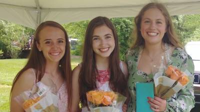 (From left) Michaela Bleakley, Briana Cotten, and Grace Sander are this year&#x2019;s Junior Woman&#x2019;s Club of Sparta Scholarship recipients. (Photo provided)