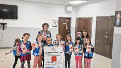 Members of Sparta Daisy Troop 98809 put together 161 Vial of Life kits for the Sparta Woman’s Club on Saturday. March 22 at St. Kateri Tekakwitha Church in Sparta. (Photos provided)