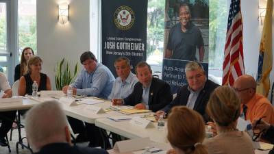 U.S. Rep. Josh Gottheimer joins both local officials from throughout Warren and Sussex Counties, as well as local business leaders, at a roundtable with the USDA