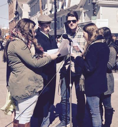 Members of the Kittatinny Regional High School National Tri-M Music Honor Society sang an incredible version of Danny Boy