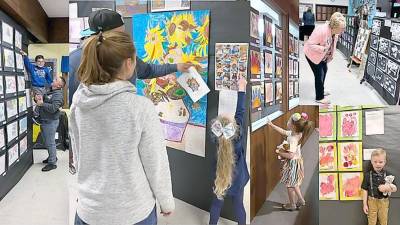 Family and students turn out for the school’s 4rth Annual Art Gala.