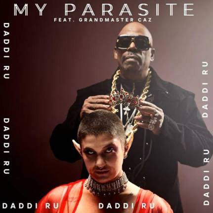 The cover of Ru’s new single, “My Parasite,” featuring Grandmaster Caz.
