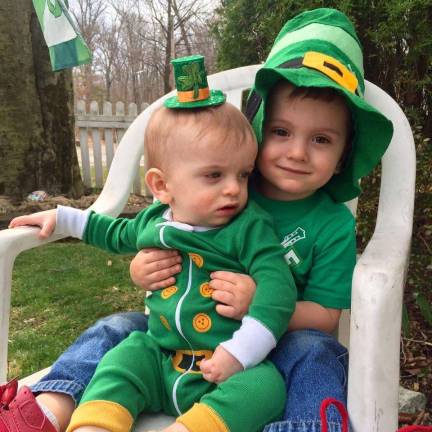 Nana's Pot of Gold. Kellan &amp; Ciro. Photo courtesy of Kathleen.