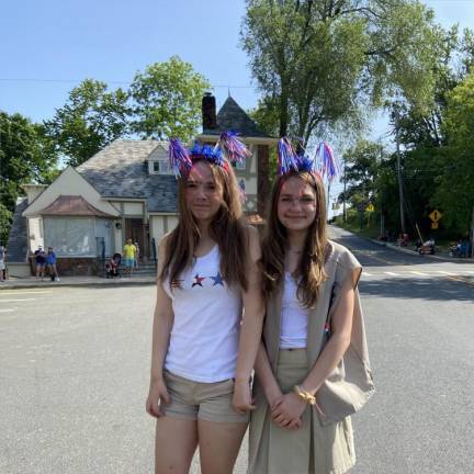Nicole Olsen and Peri Mikrut, both 13, are in Girl Scout Troop 6568.