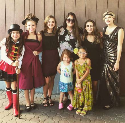 Back row, from left: Natalie Torres, Amelya Race, Sammy Perez, Elisa Girlando (teacher) Tessa Gori and Lilly Ahrendt. In front, Evelina (teacher's daughter) and Mia Sanchez. Photo provided