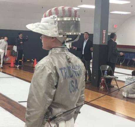 Allen Trudnos, 13, a 7th grader at Pope John's middle school, qualified for a national fencing championships this summer photos provided