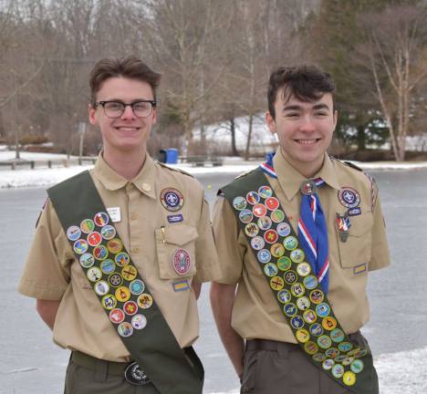 Eagle Scouts Dylan Joel Gerisch, left, and William Somma Photos provided