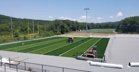 Harkness Field Rpi The turf is here