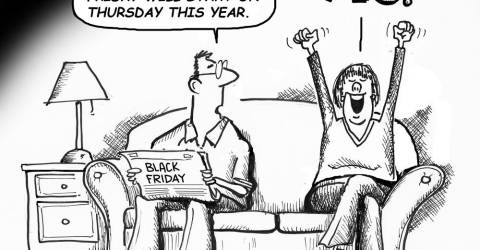 Cartoon EARLY BLACK FRIDAY
