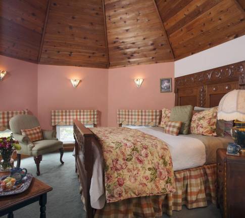 The owners of the Whistling Swan say they try to ensure that each of their nine guest rooms has a wow-factor.