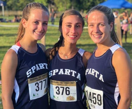 Captains of the Sparta High School Girls' Cross Country Team.