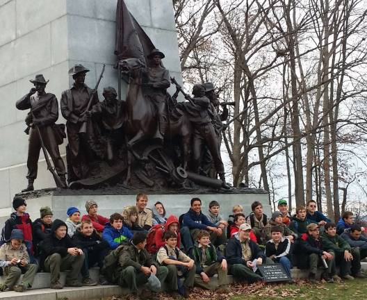 The scouts of Troop 150 are pictured during their recent trip to Gettysburg.