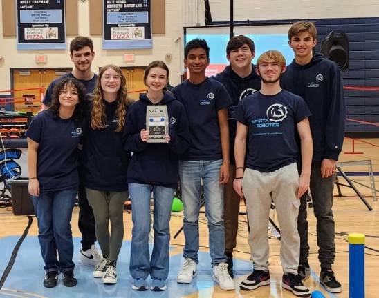 The Sparta High School 5249 Z team wins the Innovation Award and double-qualified for the state championship. (Photo provided)