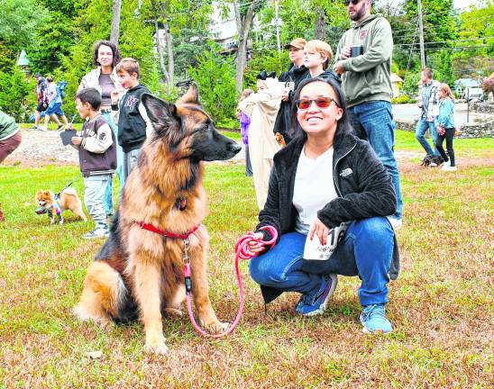 Charlote Krumpfer poses with Nala, who won an award for herding.