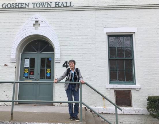 <b>Rebecca Vives, 83, at the Goshen Town courthouse after her case was dismissed April 17. (Photo by Becca Tucker)</b>