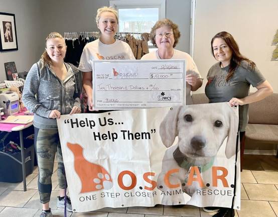The club donated $10,000 of the proceeds to One Step Closer Animal Rescue (O.S.C.A.R.).